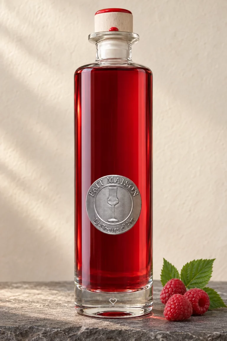 Bouteille de liqueur Framboises